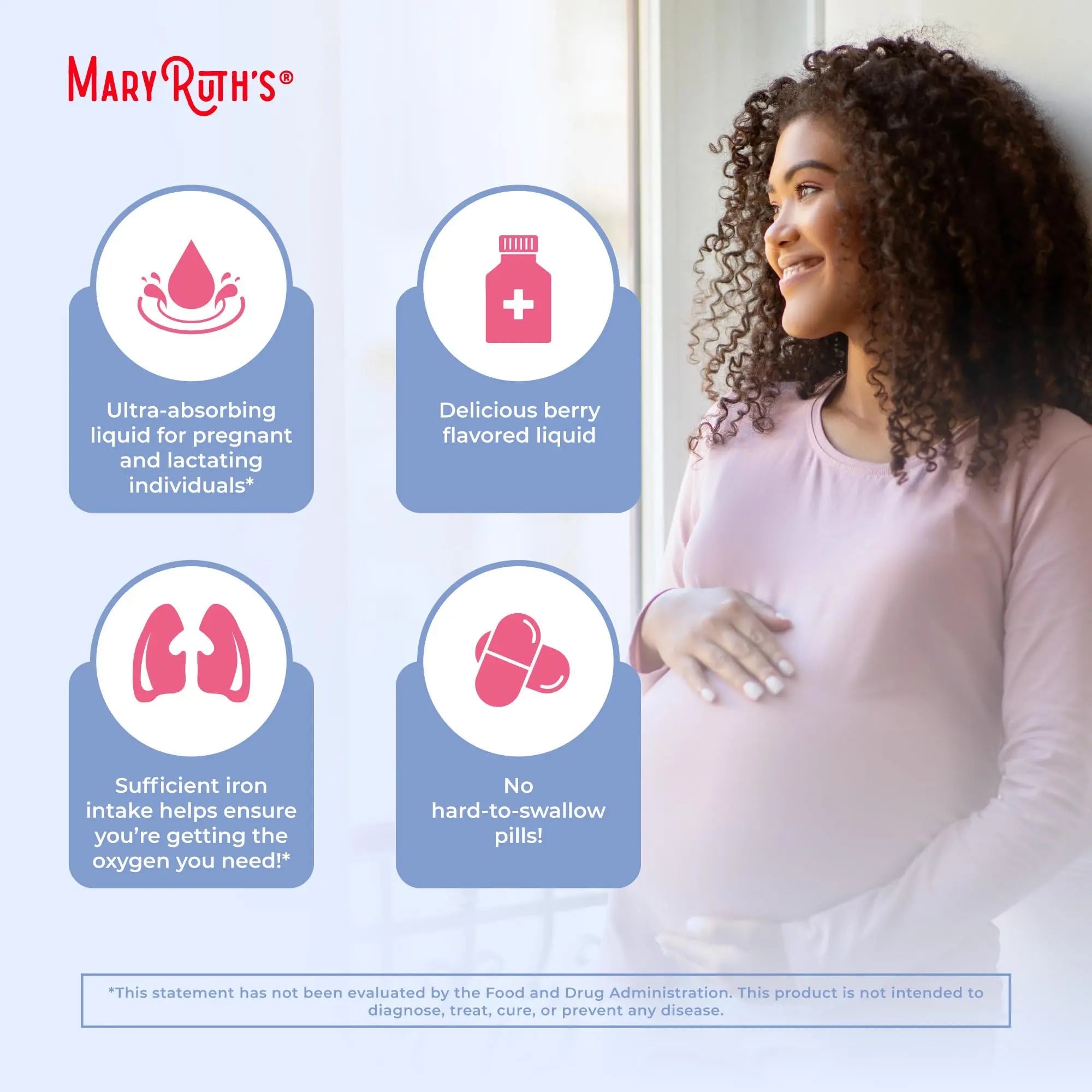 MaryRuth Organics | Liquid Iron Supplement Prenatal & Postnatal for Pregnant & Lactating | Iron Deficiency | Immune Support | Sugar/Gluten Free | Vegan | Non-GMO | 15.22 Fl Oz - TrustMedUSA