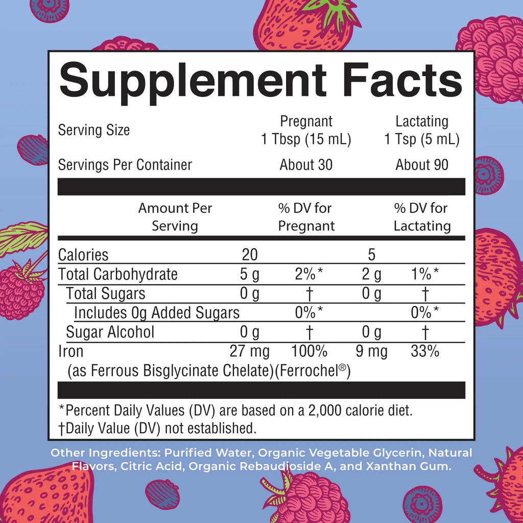 MaryRuth Organics | Liquid Iron Supplement Prenatal & Postnatal for Pregnant & Lactating | Iron Deficiency | Immune Support | Sugar/Gluten Free | Vegan | Non-GMO | 15.22 Fl Oz - TrustMedUSA