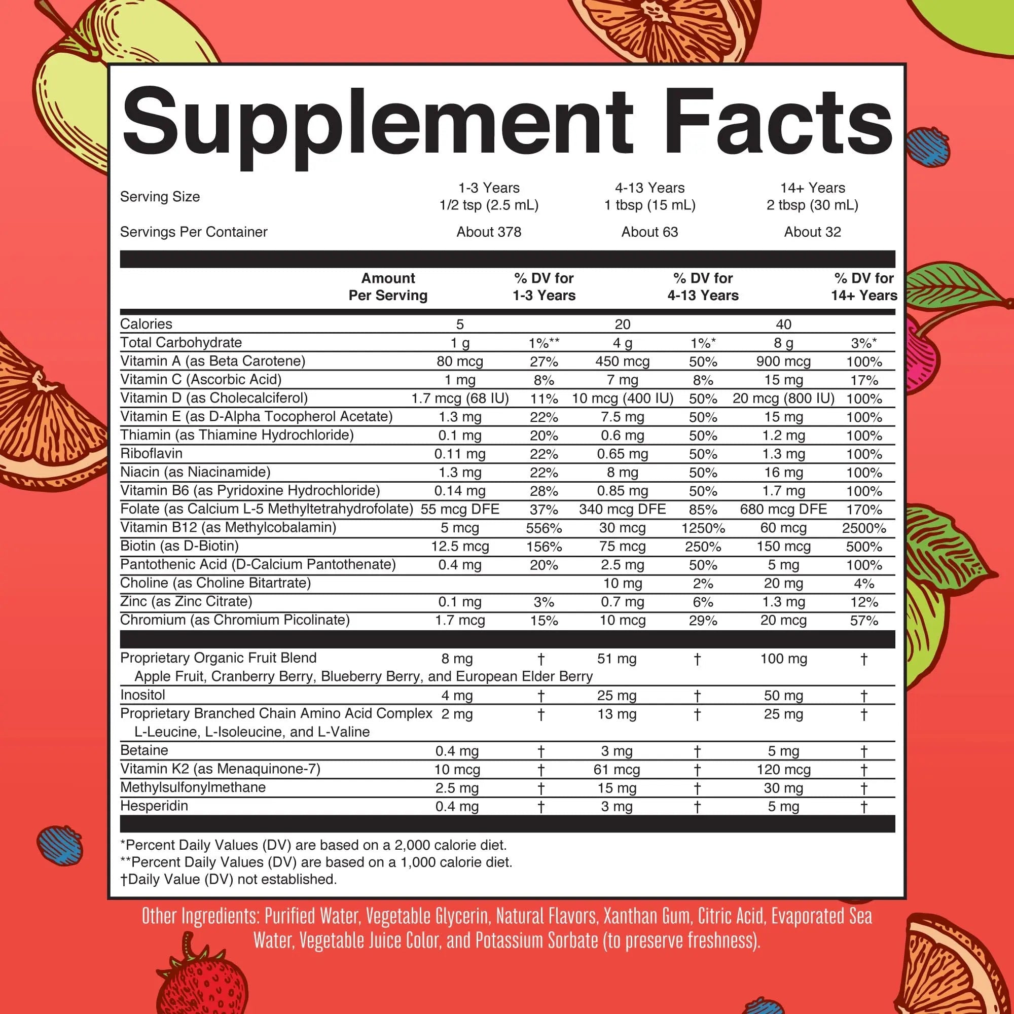 MaryRuth Organics Liquid Morning Multivitamin Essentials+ | Vitamin A C D E B6 B12 Biotin Zinc, Mens Womens Multivitamin, Immune Support, Beauty | Sugar Free | Vitamins for Ages 1+ | Vegan | 32 Fl Oz - TrustMedUSA