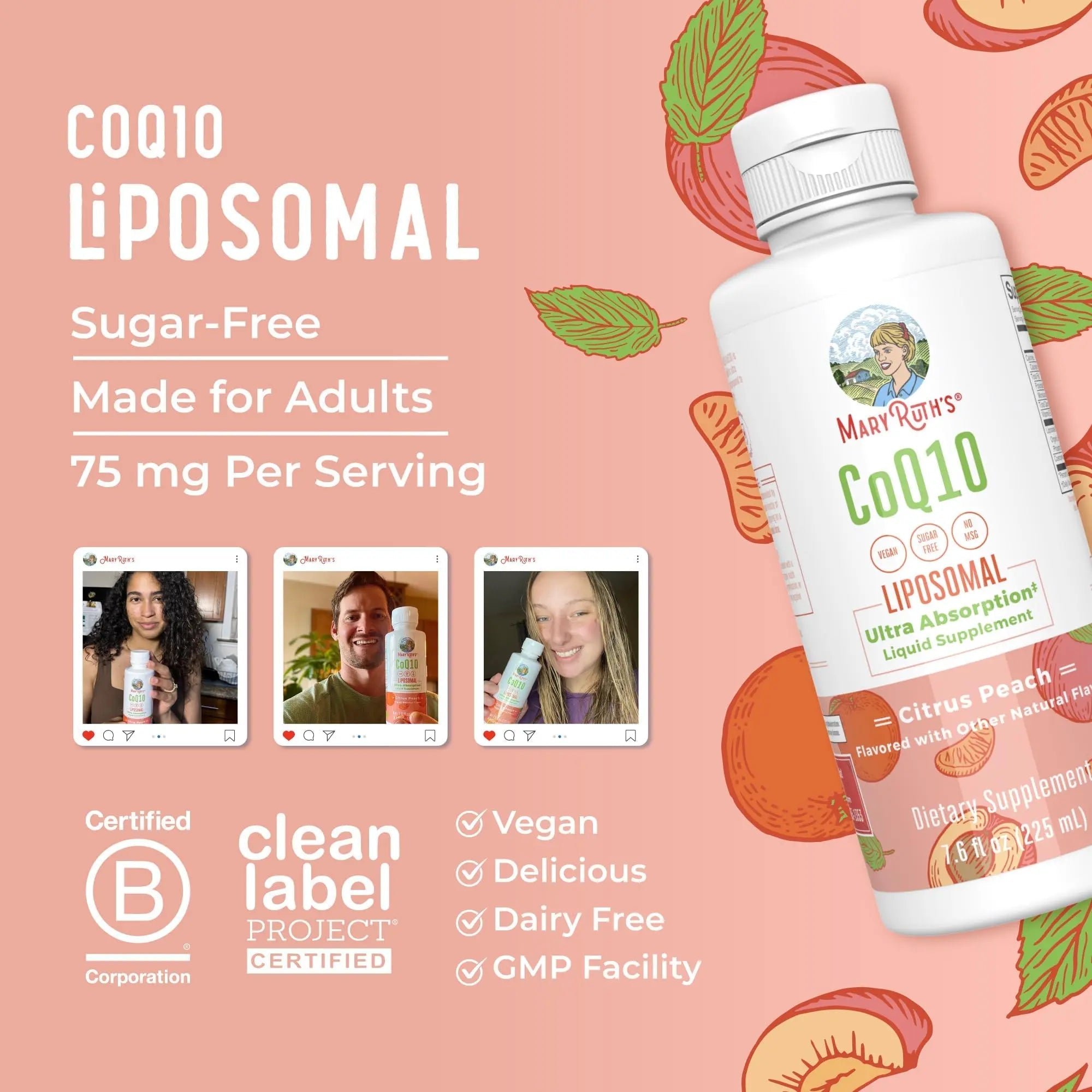 MaryRuth Organics Liquid Vitamin | Coenzyme Q10 Heart Health for Mitochondrial Support and Immune System | Vegan Non-GMO | 7.6 Fl Oz | 45 Servings - TrustMedUSA
