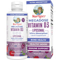 MaryRuth Organics Megadose Vitamin D3 Liposomal | Vitamin D 4000 IU | Ultra Absorption | Immune Support for Adults | Bone Health | VIT D3 | Vegan | Sugar Free | Gluten Free | Non-GMO | 45 Servings - TrustMedUSA