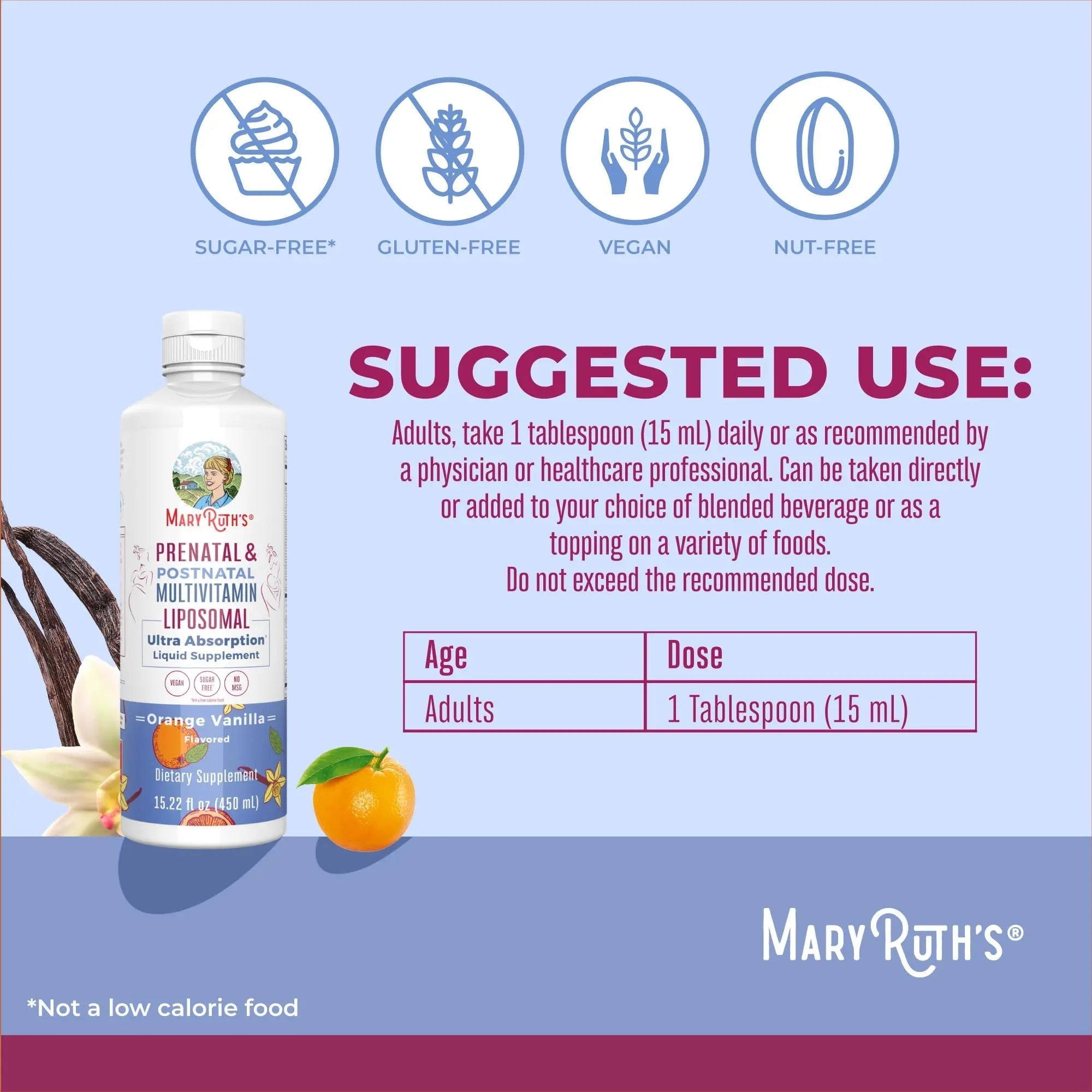 MaryRuth Organics Prenatal & Postnatal Multivitamin for Women | Sugar Free | Formulated for Pre-Conception, Pregnancy & Nursing | Prenatal Vitamins | Vegan | Non-GMO | Gluten Free | 30 Servings - TrustMedUSA