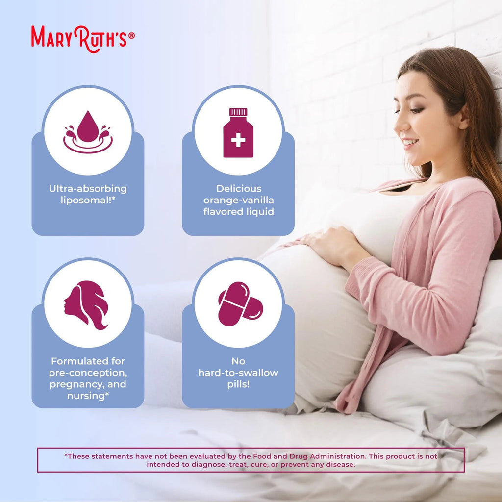 MaryRuth Organics Prenatal & Postnatal Multivitamin for Women | Sugar Free | Formulated for Pre-Conception, Pregnancy & Nursing | Prenatal Vitamins | Vegan | Non-GMO | Gluten Free | 30 Servings - TrustMedUSA