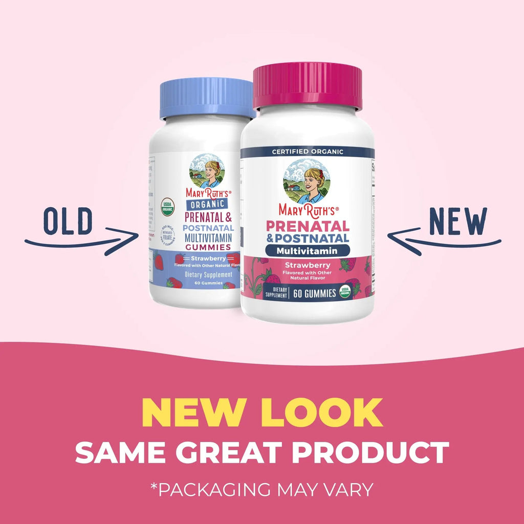 MaryRuth Organics Prenatal Vitamins for Women | USDA Organic Prenatal Gummies | Postnatal Vitamins for Women Breastfeeding | Methylfolate 800 mcg DFE | Iodine | Vegan | Non GMO | 30 Servings - TrustMedUSA