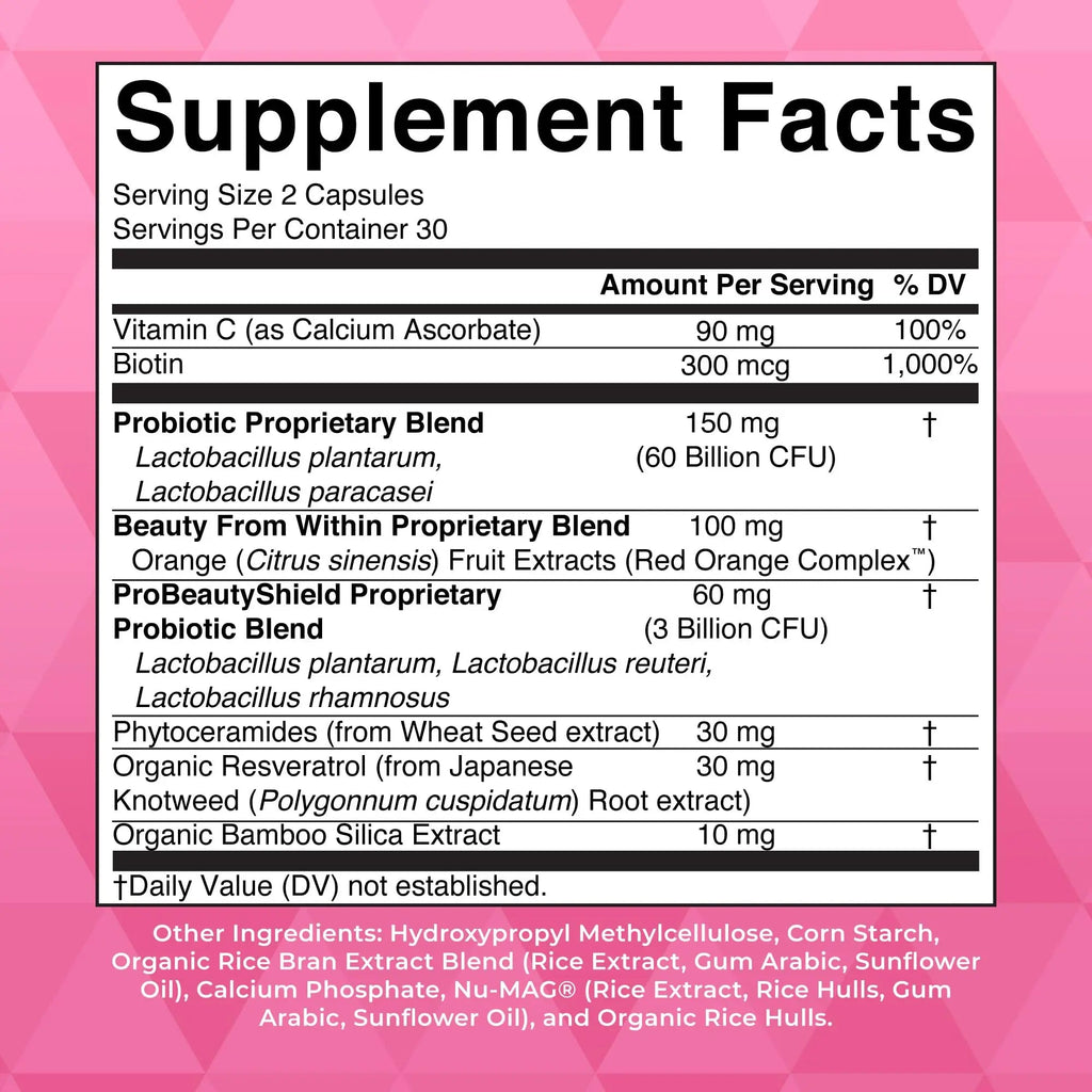 MaryRuth Organics Probiotic Beauty Capsules | Vegan Collagen Support | Anti Aging | Gut Health | Hair Skin and Nails Vitamins | Skin Care - TrustMedUSA
