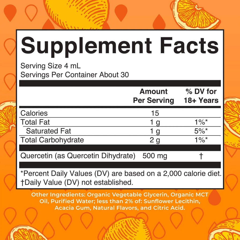 MaryRuth Organics Quercetin Liquid Drops | Sugar Free | 500mg for Adults 18 & Over | Cardiovascular Health for Adults | Bioflavonoid | Vegan | Non-GMO | Gluten Free | 4 Fl Oz - TrustMedUSA