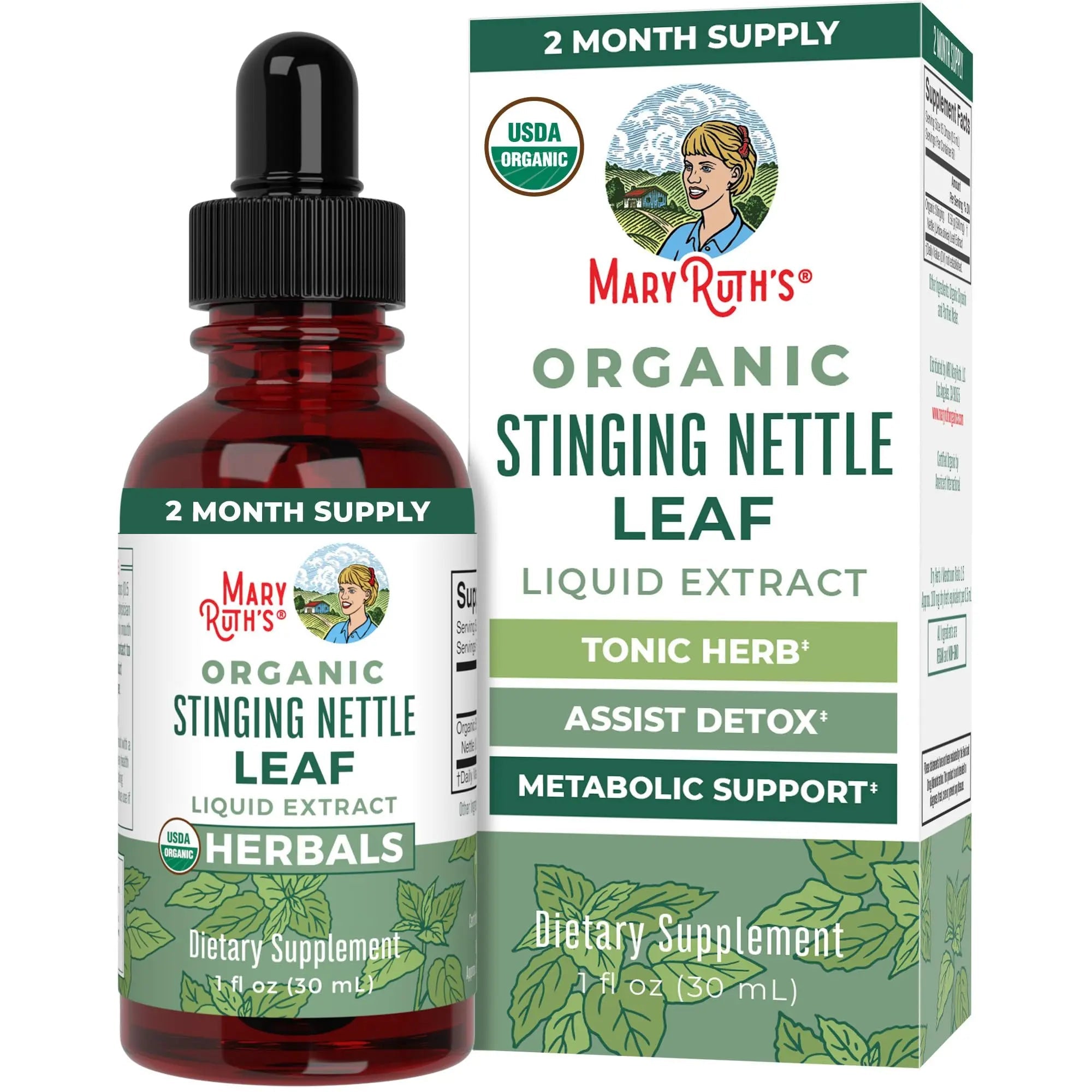 MaryRuth Organics Stinging Nettle Leaf Extract | Detox Supplement Herbal Drops | USDA Organic | Vegan | Non-GMO | Gluten Free | 1 Fluid Oz - TrustMedUSA