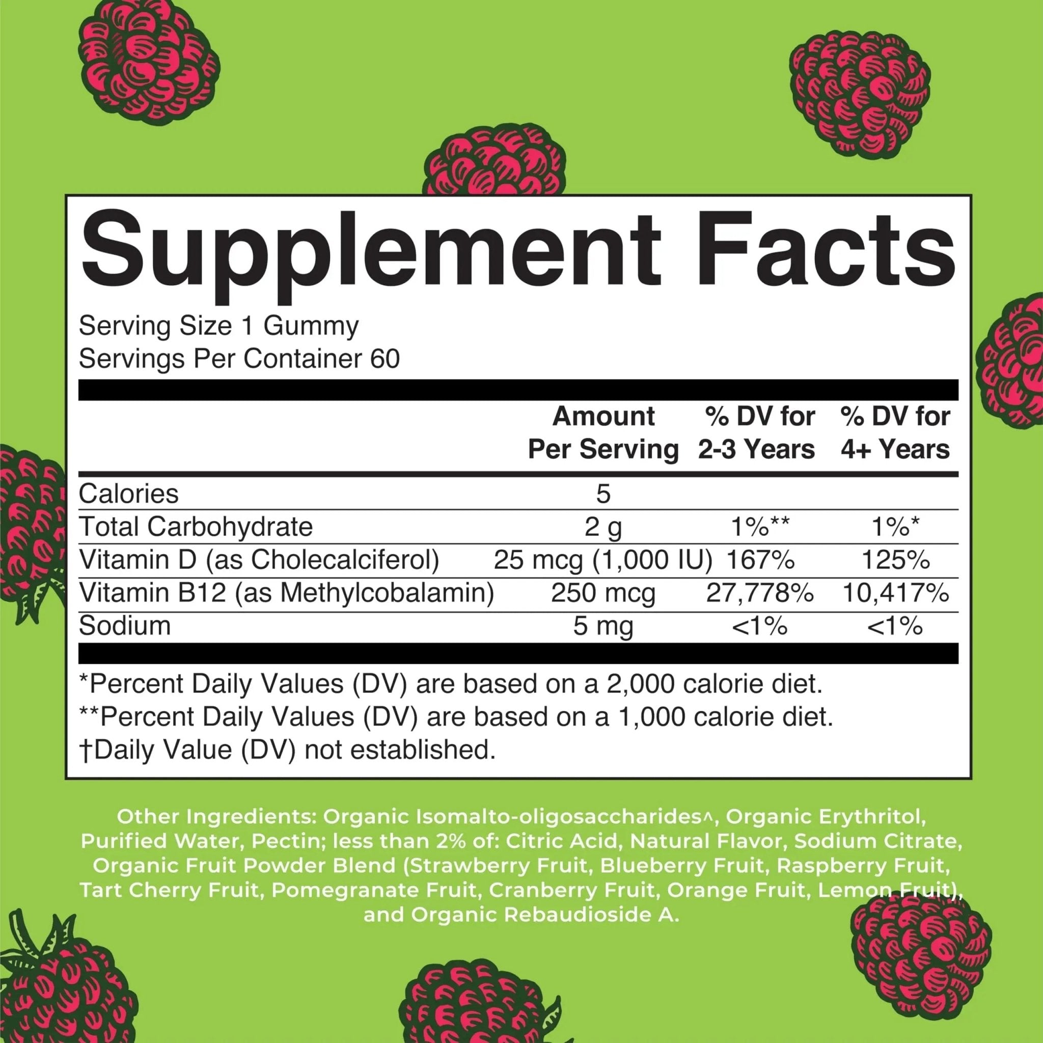 MaryRuth Organics Sugar Free | 2 Month Supply | Vitamin D & B12 Vitamin Supplements for Adults & Kids | Bone Health | Immune Support | Vegan | Non-GMO | 60 Servings - TrustMedUSA