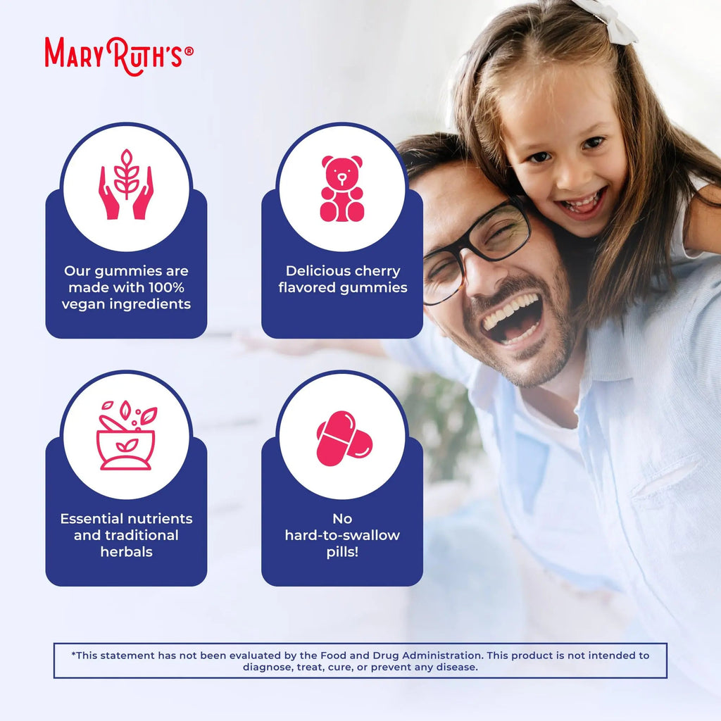 MaryRuth Organics Sugar Free Immunity Gummies | Powerful Blend | Elderberry Vitamin C & Zinc | Vitamin D3 & Echinacea | Immune Support Supplement | Gummies for Kids & Adults | Vegan | Non GMO | 90ct - TrustMedUSA
