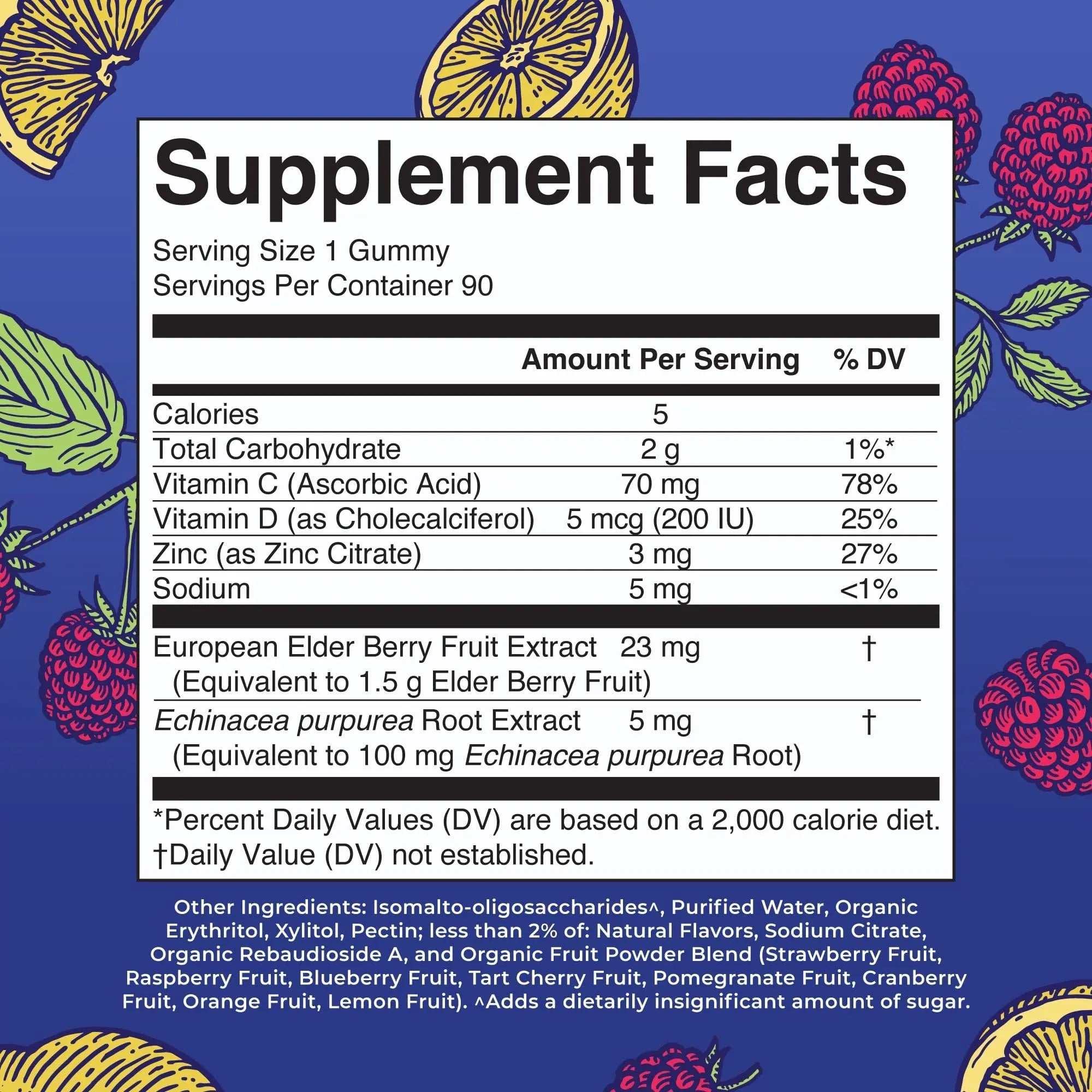 MaryRuth Organics Sugar Free Immunity Gummies | Powerful Blend | Elderberry Vitamin C & Zinc | Vitamin D3 & Echinacea | Immune Support Supplement | Gummies for Kids & Adults | Vegan | Non GMO | 90ct - TrustMedUSA
