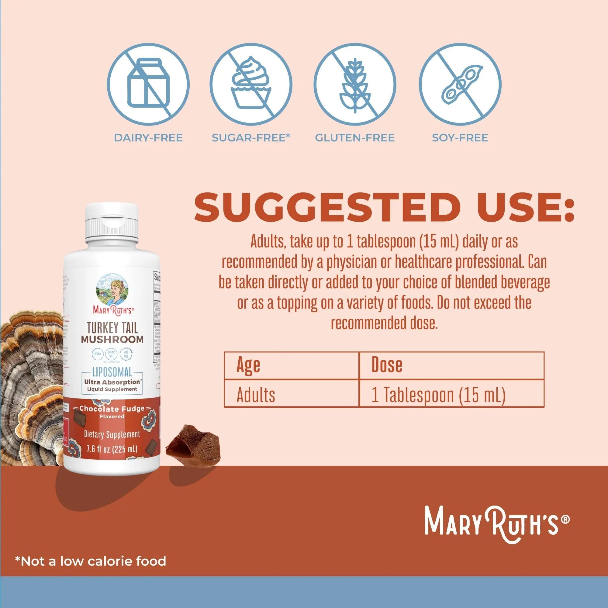 MaryRuth Organics Turkey Tail Mushroom Supplement | Ultra Absorption Liposomal | Full Spectrum | 200mg Beta-Glucans Per Serving | Vegan | 7.6 oz | 15 Servings - TrustMedUSA