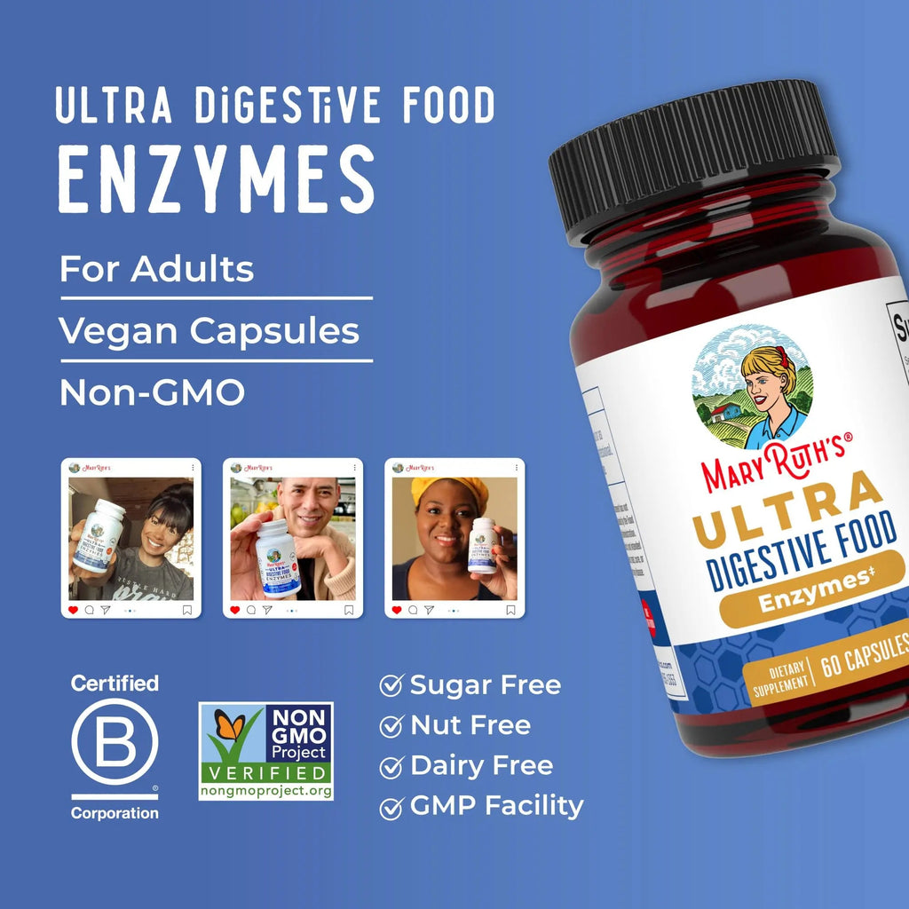 MaryRuth Organics Ultra Digestive Enzymes Capsules | Up to 2 Month Supply | Supplement for Gut Health Support | Digestion & Immune Support - TrustMedUSA