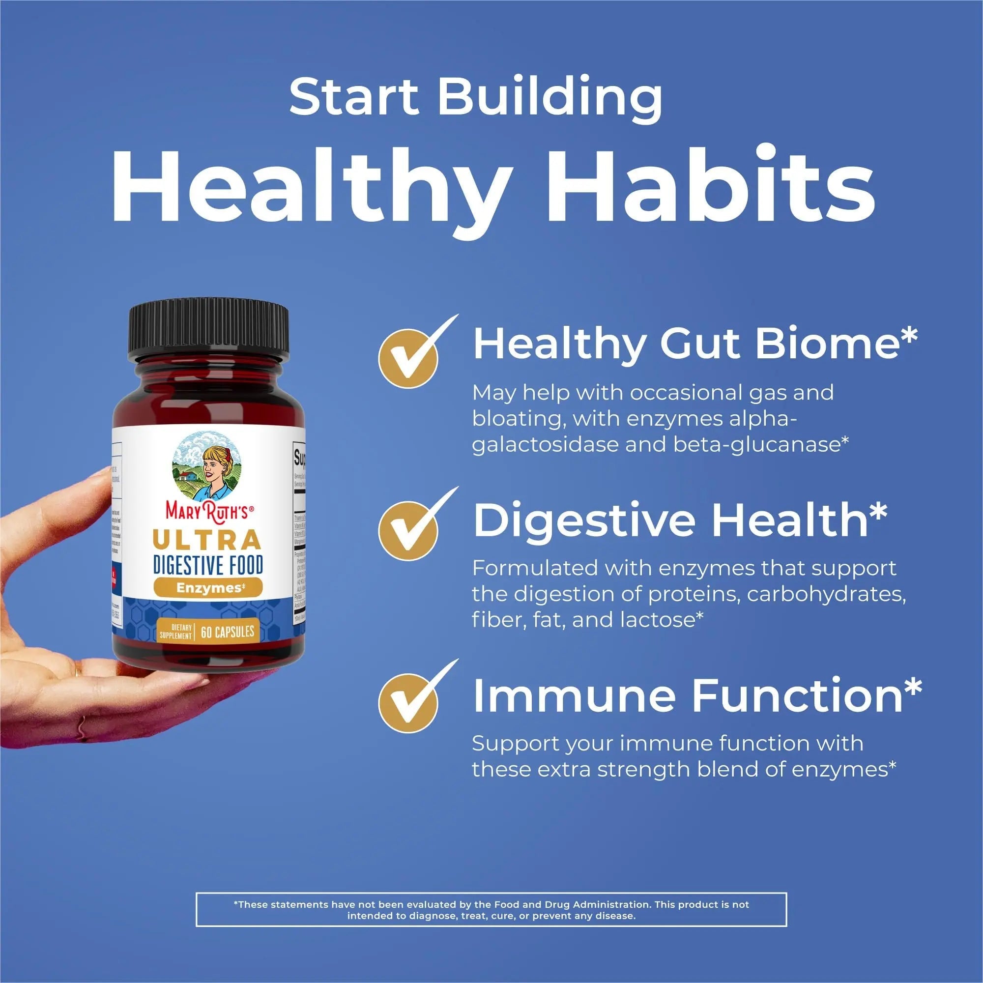MaryRuth Organics Ultra Digestive Enzymes Capsules | Up to 2 Month Supply | Supplement for Gut Health Support | Digestion & Immune Support - TrustMedUSA