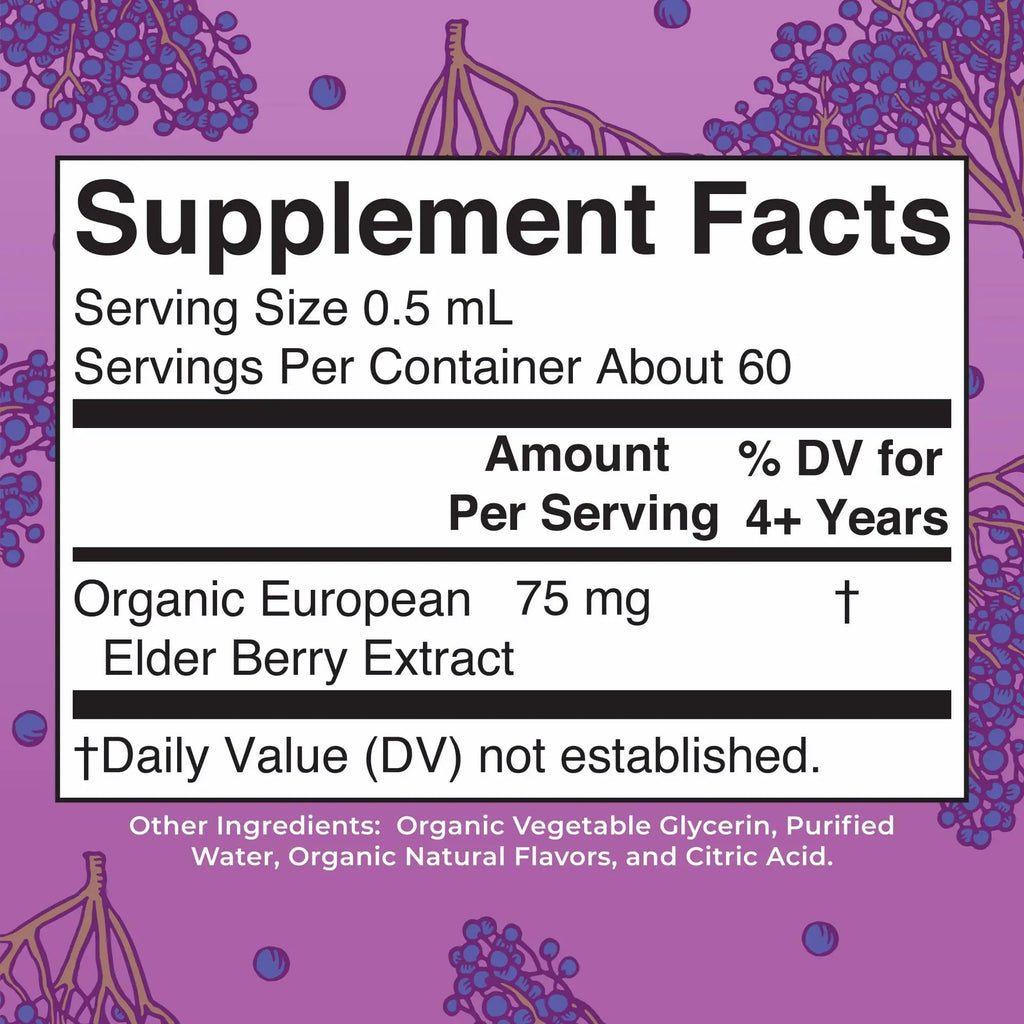 MaryRuth Organics USDA Organic Elderberry Liquid Drops for Kids | Vegan Elderberry Extract Organic Glycerin | Immune Support Supplement | Overall Health | Formulated for Ages 4-13 | 1oz - TrustMedUSA