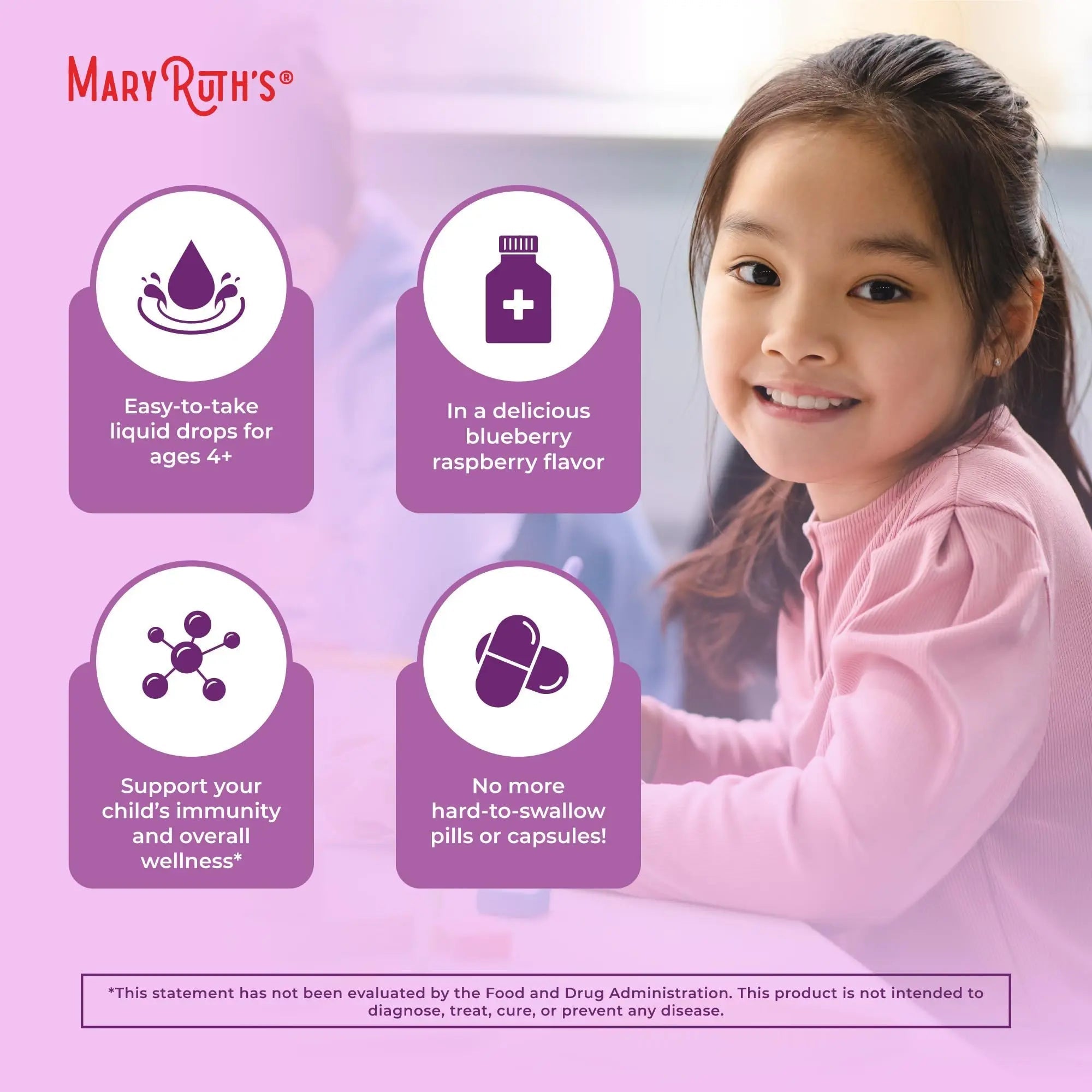 MaryRuth Organics USDA Organic Elderberry Liquid Drops for Kids | Vegan Elderberry Extract Organic Glycerin | Immune Support Supplement | Overall Health | Formulated for Ages 4-13 | 1oz - TrustMedUSA