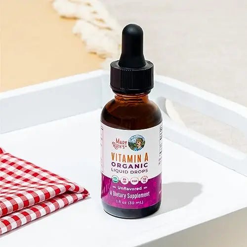 MaryRuth Organics USDA Organic Vitamin A Liquid Drops | 3 Month Supply | Bone Health for Ages 14+ | Essential Vitamin | 750mcg per Serving | Sugar Free | Vegan | Non-GMO | Gluten Free | 1oz - TrustMedUSA
