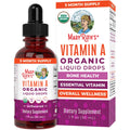 MaryRuth Organics USDA Organic Vitamin A Liquid Drops | 3 Month Supply | Bone Health for Ages 14+ | Essential Vitamin | 750mcg per Serving | Sugar Free | Vegan | Non-GMO | Gluten Free | 1oz - TrustMedUSA