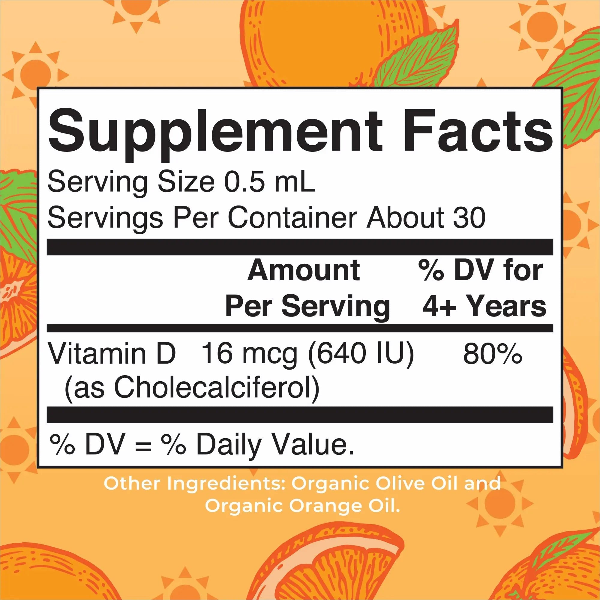 MaryRuth Organics USDA Organic Vitamin D3 Liquid Drops for Kids | 640 IU Vitamin D3 Per Serving | Kids Immune Support & Bone Health Supplement | Formulated for Ages 4-13 | 0.5oz | 30 Servings - TrustMedUSA