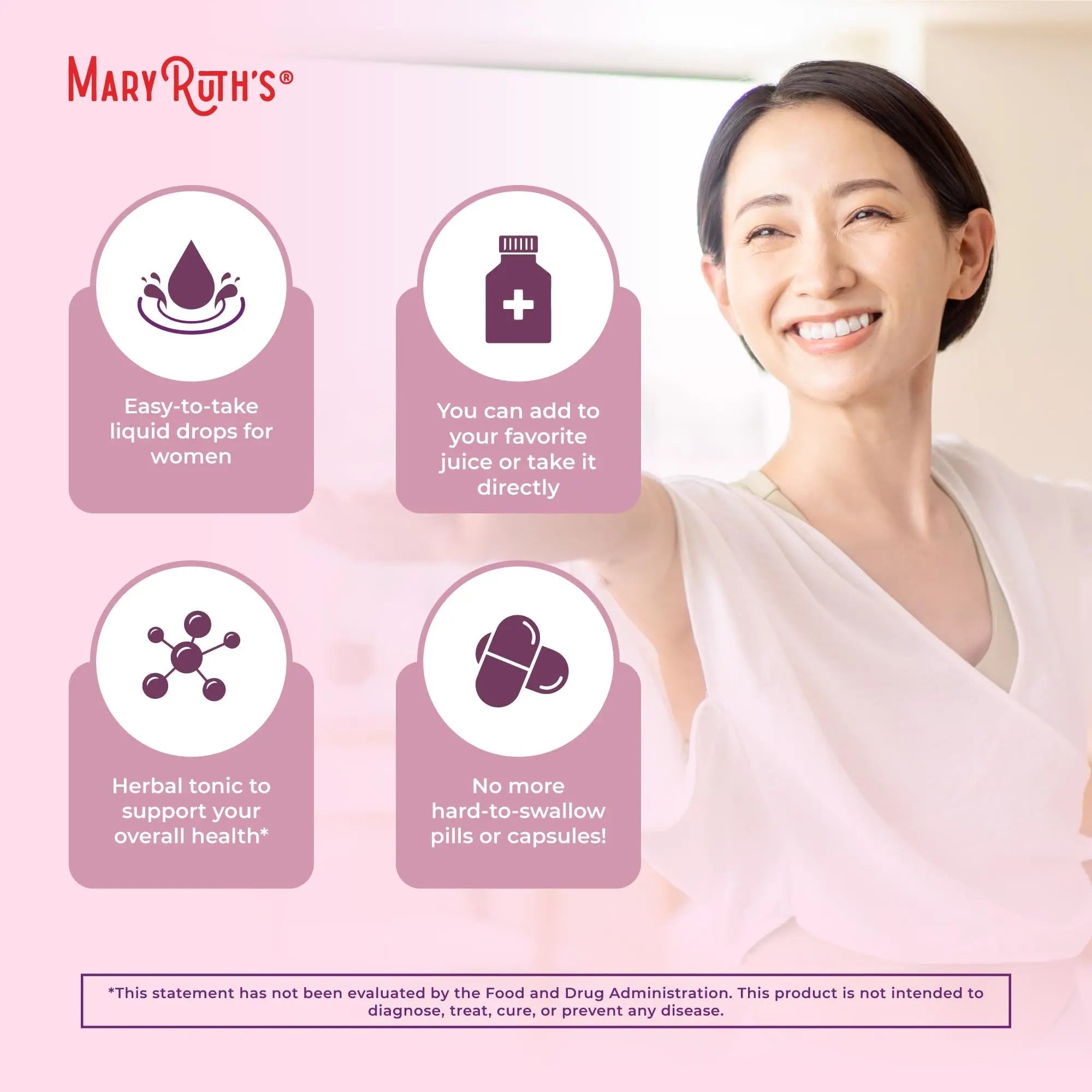 MaryRuth Organics USDA Organic Women's Wellness Liquid Herbal Supplements | Includes Stinging Nettle, Raspberry Leaf, Eleuthero Root, Chaste Tree Berry | Menstrual Support | Non-GMO, Vegan - TrustMedUSA