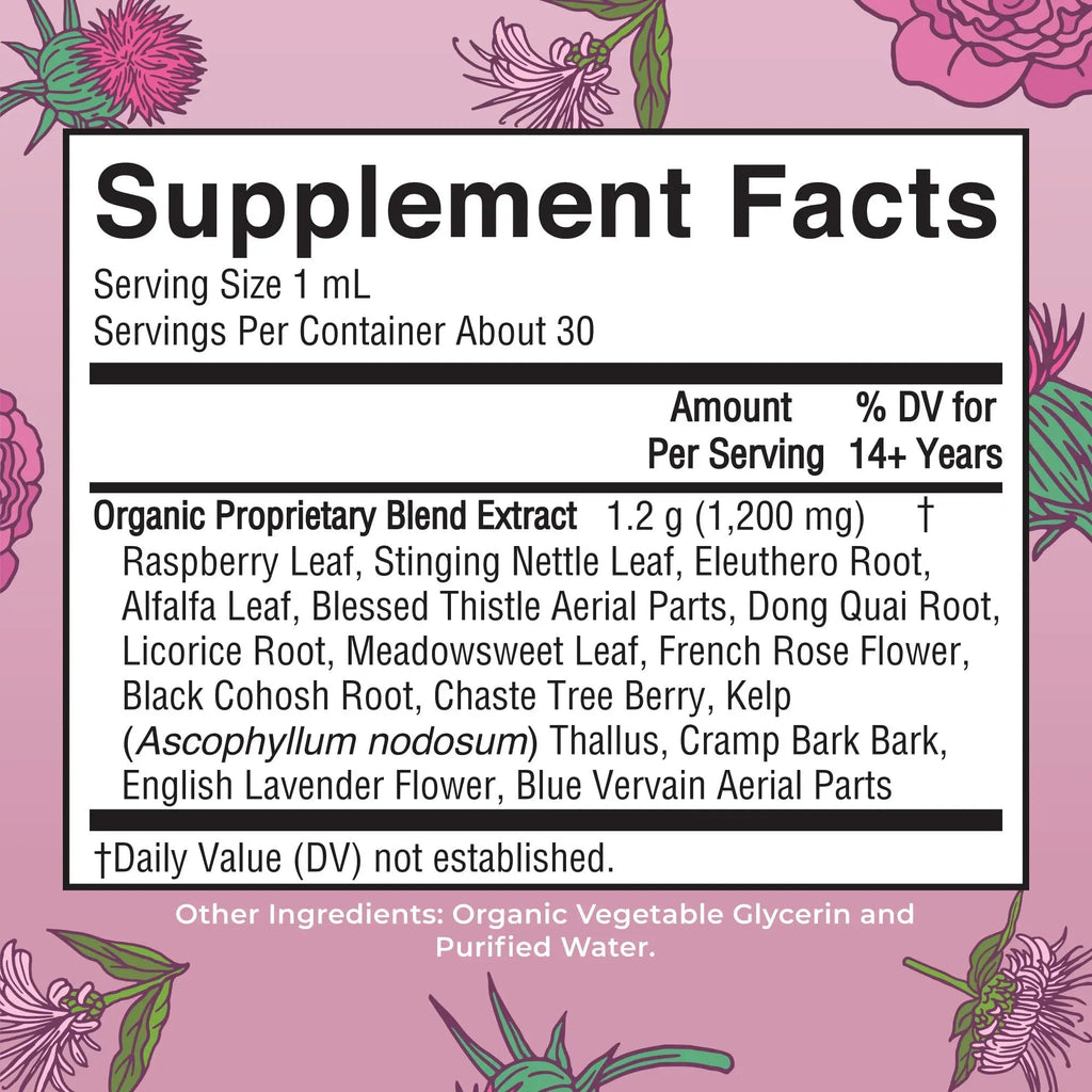 MaryRuth Organics USDA Organic Women's Wellness Liquid Herbal Supplements | Includes Stinging Nettle, Raspberry Leaf, Eleuthero Root, Chaste Tree Berry | Menstrual Support | Non-GMO, Vegan - TrustMedUSA