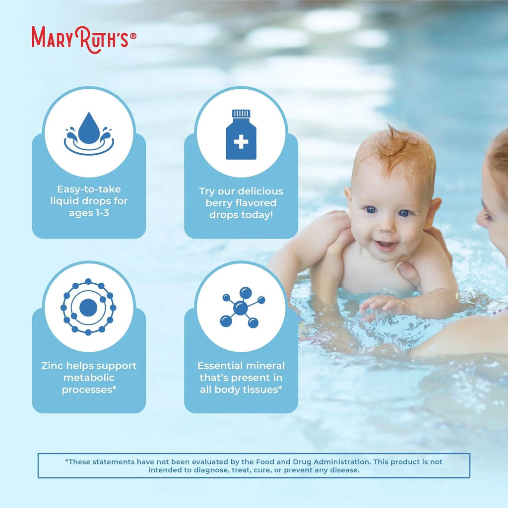 MaryRuth Organics USDA Toddler Liquid Drops | Zinc Sulfate | Immune Support Supplement| Skin Health | Vegan | Formulated for Ages 1-3 | Delicious Berry Flavor | 1 Month Supply | 2 Fl Oz - TrustMedUSA
