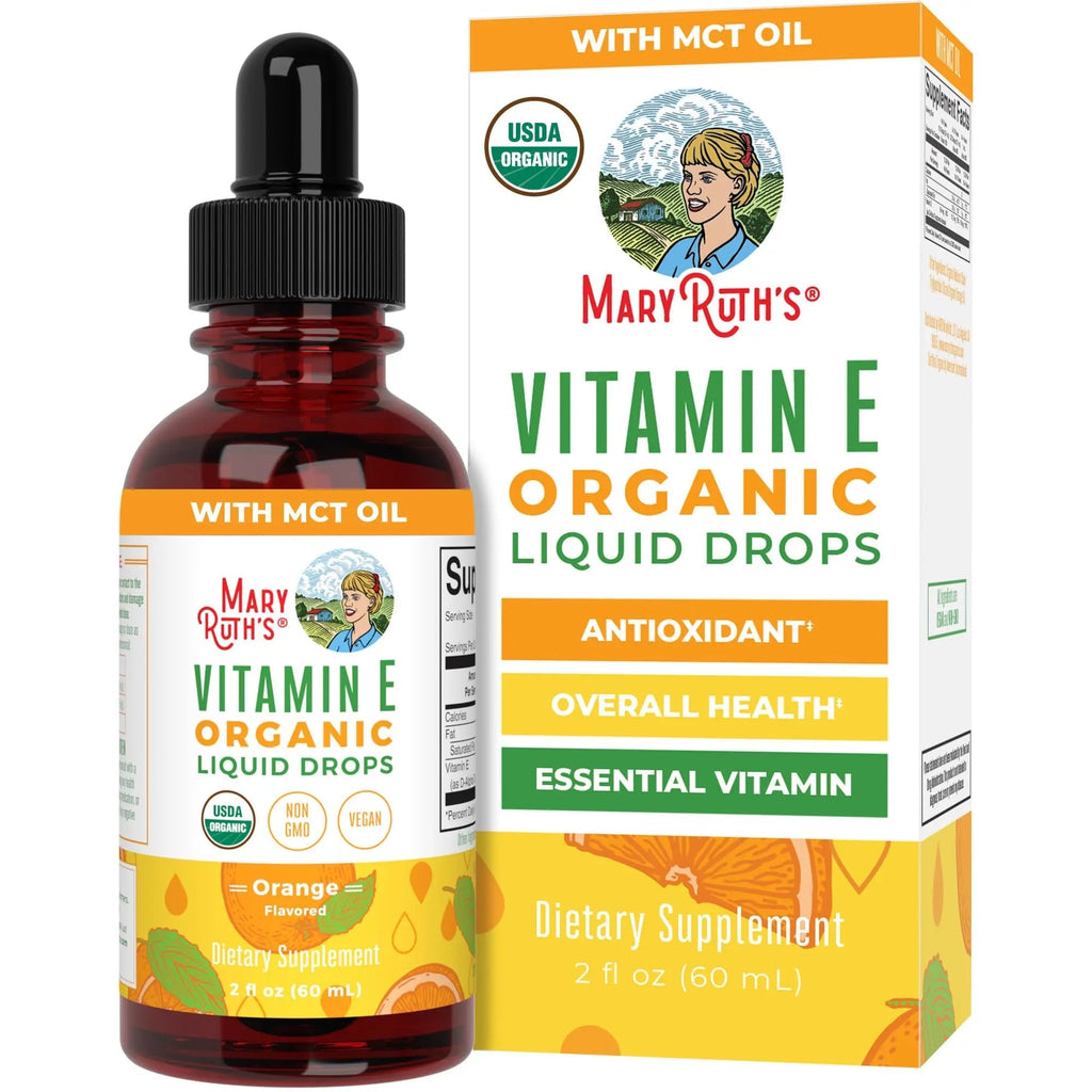 MaryRuth Organics USDA Vitamin E Liquid Drops 2 Month Supply | Bone and Joint Health | Cognitive Health for Adults and Kids | Sugar Free, Vegan, Non-GMO, Gluten Free | 2 Ounces - TrustMedUSA
