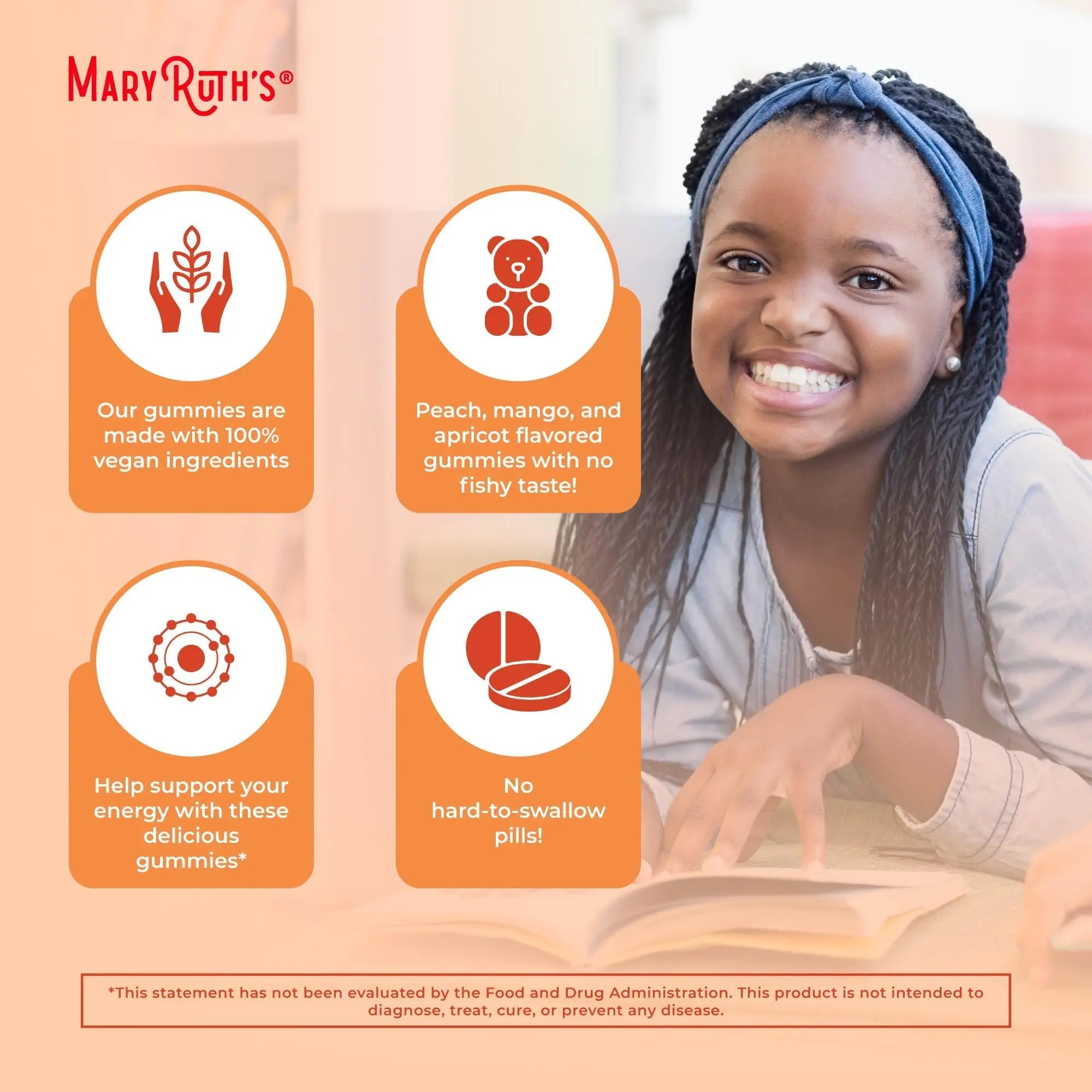 MaryRuth Organics Vegan Omega 3 6 7 9 Gummies | Up to 4 Month Supply | Omega 3 Supplement with Flaxseed Oil | Omega 3 Gummies - TrustMedUSA