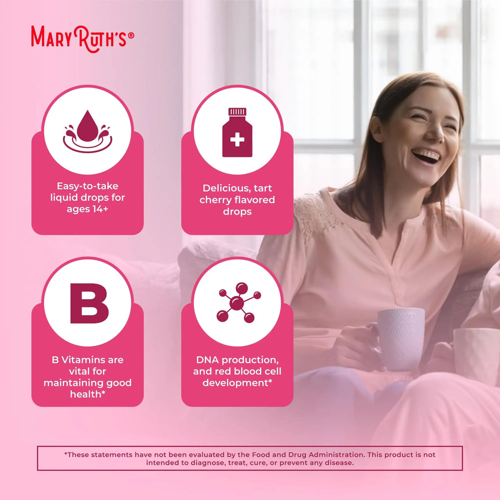 MaryRuth Organics Vitamin B Complex | B Vitamins Complex | Biotin | Vitamin B12 | Niacin | Folate | Metabolic Support Supplement | Vegan | USDA Organic - TrustMedUSA