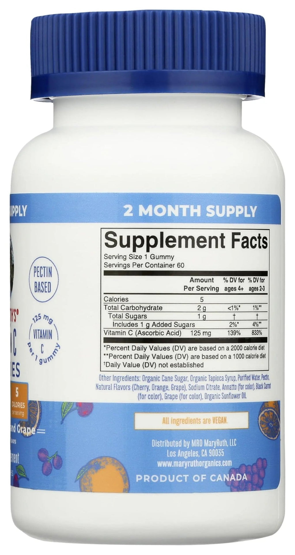 MaryRuth Organics Vitamin C Gummies | Supplement for Immune Support & Overall Health | Immune Support Supplement | Vitamin C for Adults & Kids | Vegan | Non-GMO | 60 Servings - TrustMedUSA