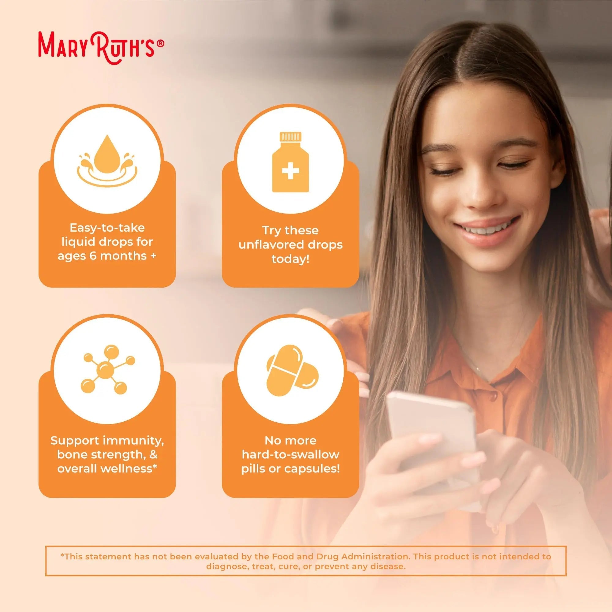 MaryRuth Organics Vitamin D USDA Organic | VIT D3 Liquid | Sugar Free | Liquid VIT D Spray Immune Support for Adults & Kids | Bone Health| Vegan | Gluten Free | Non-GMO | 30 Servings - TrustMedUSA