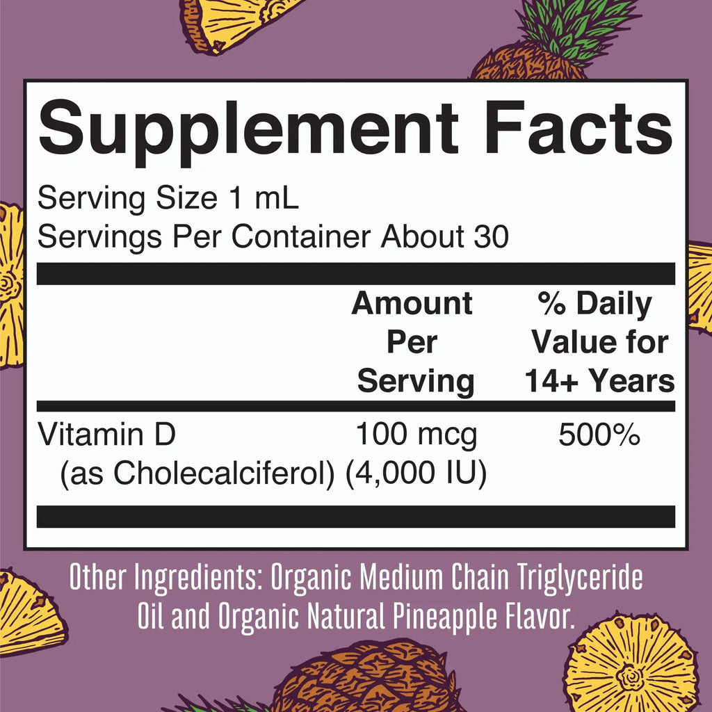 MaryRuth Organics Vitamin D3 Liquid Drops | Megadose 4000 IU | USDA Organic Liquid Vitamin D Spray for Adults & Kids | Immune Support & Bone Health | Vegan | Gluten Free | Non-GMO | 30 Servings - TrustMedUSA