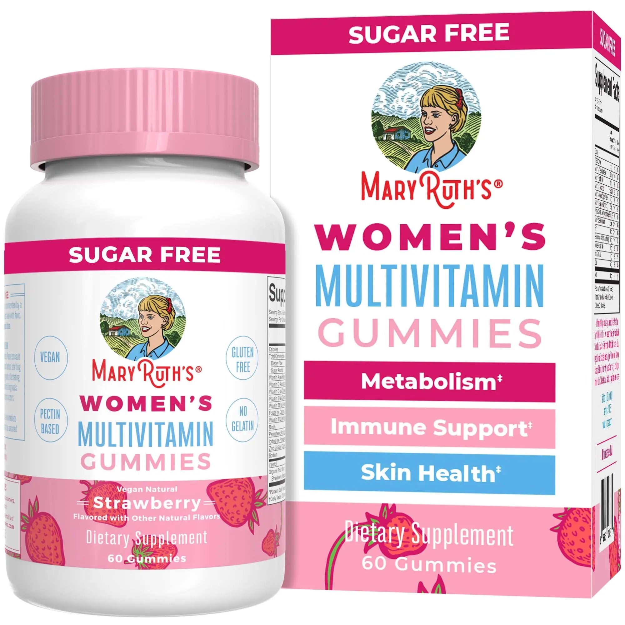 MaryRuth Organics Women's Immune Support Multivitamin Gummies | Ages 14+ | Skin Health | Gummy Vitamins for Women | Sugar-Free | Vegan | Non-GMO | 60 Count - TrustMedUSA