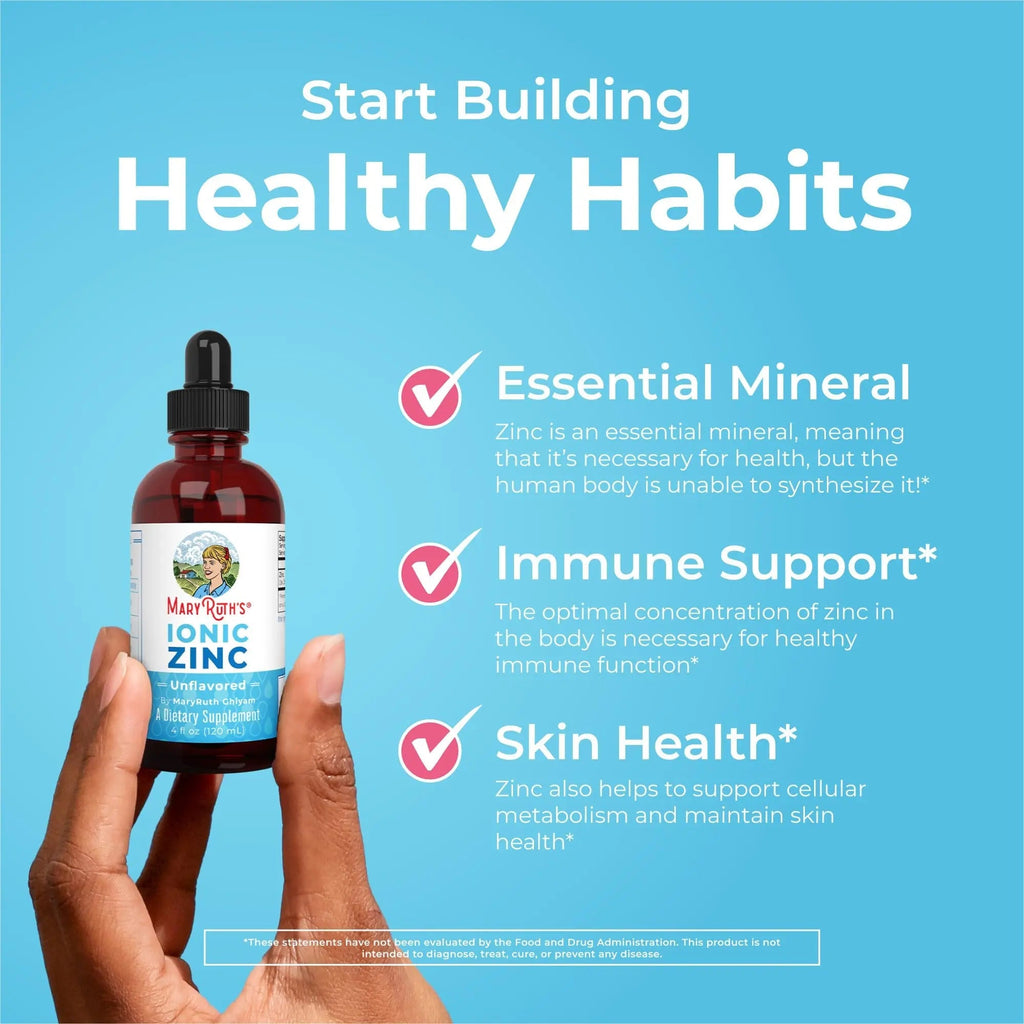 MaryRuth Organics Zinc Supplement for Immune Support, Immune Support Supplement for Kids, Ages 4-13, Zinc Sulfate, Vegan, USDA Organic, Glycerin Based, 2 Fl Oz - TrustMedUSA