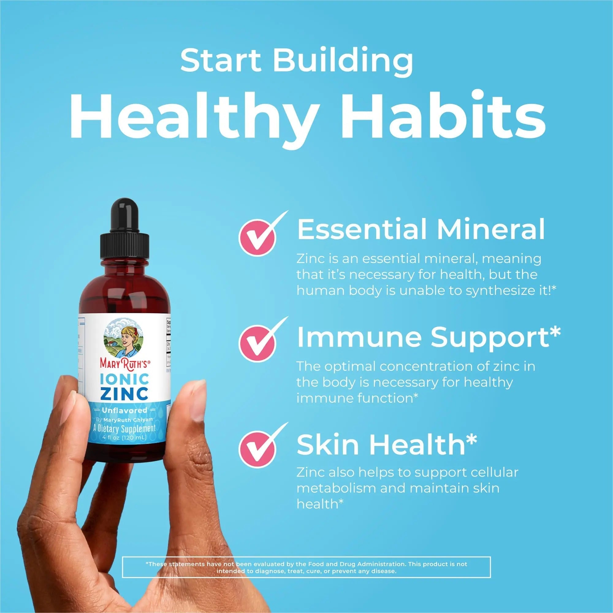 MaryRuth Organics Zinc Supplement for Immune Support, Immune Support Supplement for Kids, Ages 4-13, Zinc Sulfate, Vegan, USDA Organic, Glycerin Based, 2 Fl Oz - TrustMedUSA