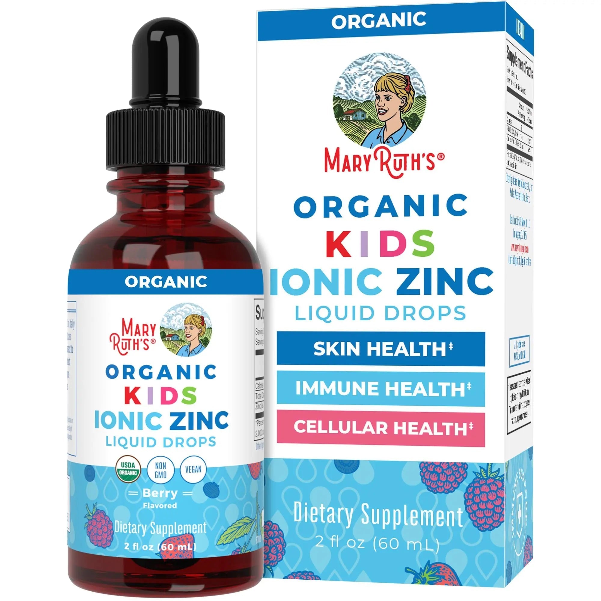 MaryRuth Organics Zinc Supplement for Immune Support, Immune Support Supplement for Kids, Ages 4-13, Zinc Sulfate, Vegan, USDA Organic, Glycerin Based, 2 Fl Oz - TrustMedUSA