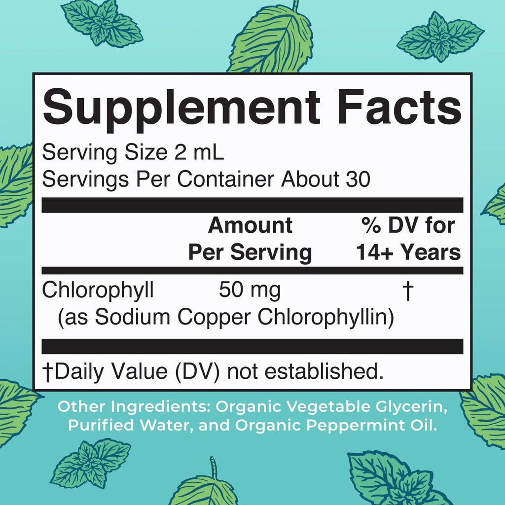 MaryRuth's Chlorophyll Liquid Drops | Clean Label Project Certified® | Vegan | Non-Diluted Liquid Chlorophyll| Mulberry Derived Supplement for Ages 14+ | Non-GMO | Delicious Minty Flavor | 2 Fl Oz - TrustMedUSA