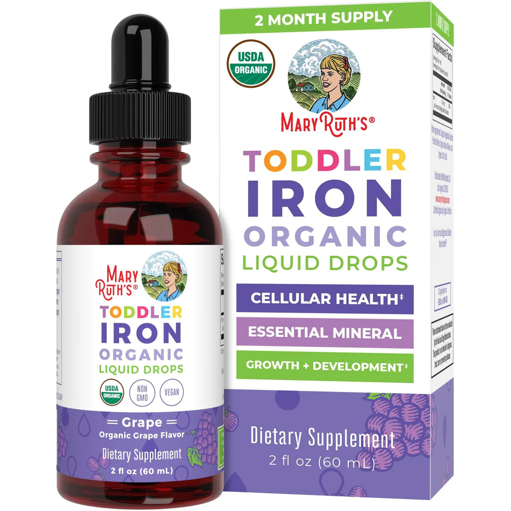 MaryRuth's Iron Supplement for Toddlers | Liquid Iron Supplement for Children Ages 1-3 | Iron Supplement for Iron Deficiency | Ferrochel | Sugar Free | Vegan | Non-GMO | Gluten Free | 2 Fl Oz - TrustMedUSA