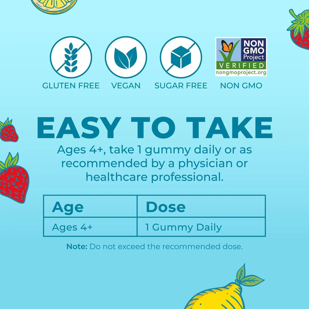 MARYRUTH'S Kids Vitamins | Multi | Sugar Free | 2 Month Supply | Kids Multivitamin Gummies for Ages 2+ | Vegan | Only 1 Gummy a Day | 60 Count - TrustMedUSA