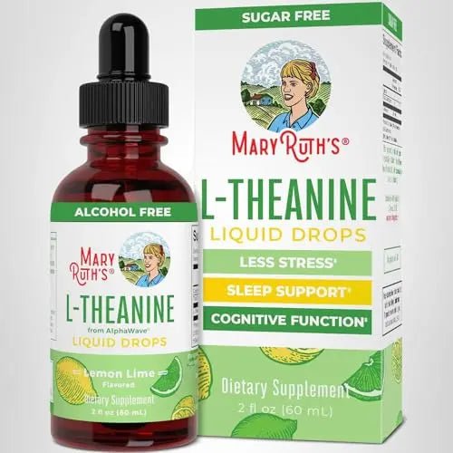 MaryRuth's L Theanine 200mg Liquid Drops | Mood Support for Adults & Kids | Focus Supplement | Natural Sleep Support | Vegan - TrustMedUSA