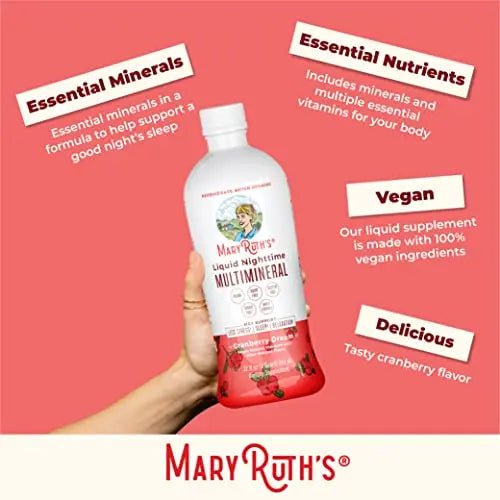 MaryRuth's Liquid Morning Multivitamin Essentials+ | Vitamin A C D E B6 B12 K2 Biotin Zinc | Mens Womens Multivitamin | Immune Support | Beauty | Sugar Free | Vitamins for Ages 1+ | Vegan | 32 Fl Oz - TrustMedUSA
