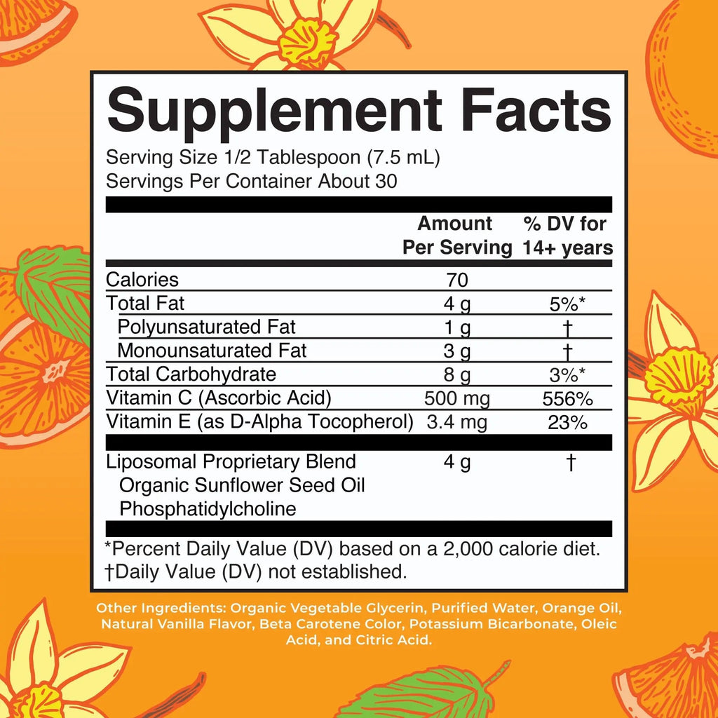 MaryRuth's Megadose Liquid Vitamin C Liposomal | 500 mg Per Serving | Ultra Absorption | Immunity | Antioxidant Support | Collagen Formation | Vegan | Gluten Free | Sugar Free | 7.6 Oz | 30 Servings - TrustMedUSA