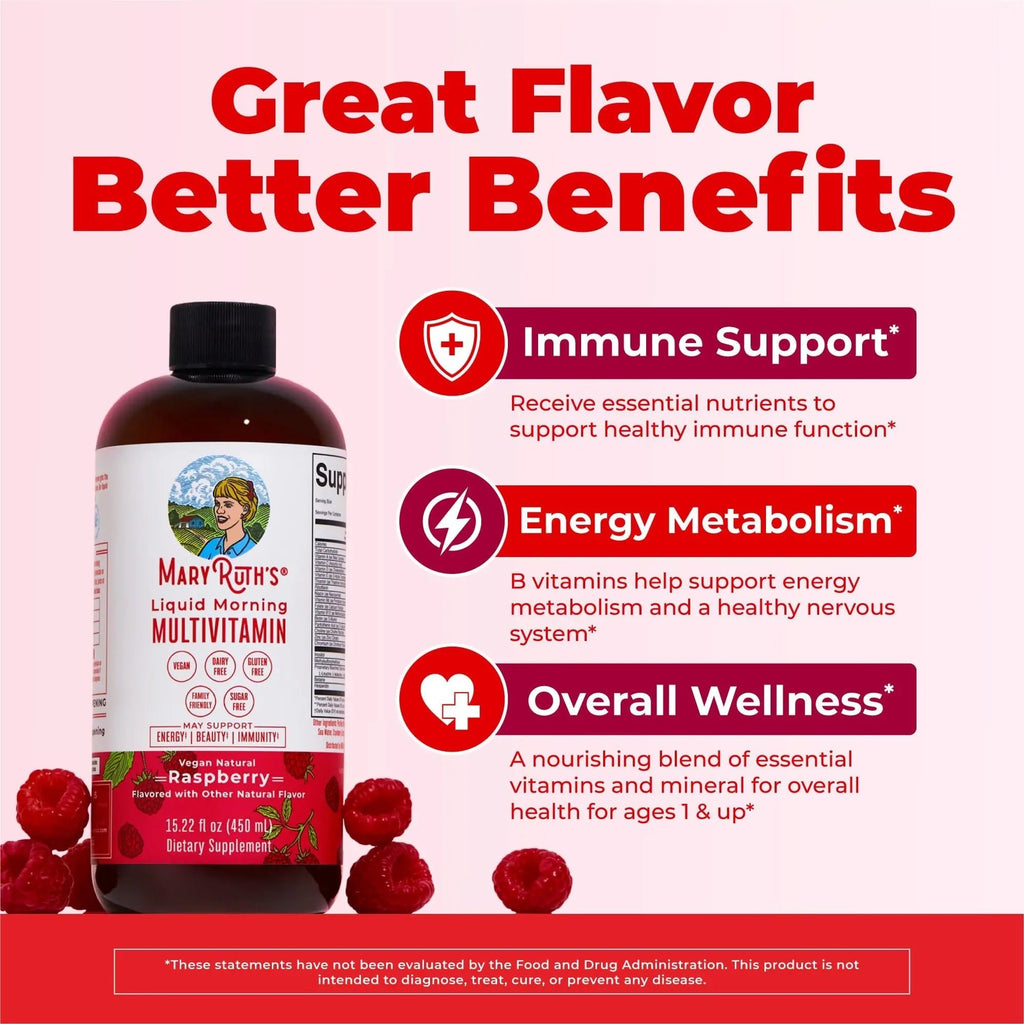 MARYRUTH'S Multivitamin for Women, Men & Kids | Liquid Morning Multivitamin | Vitamin A C D E B6 B12 Biotin Zinc - TrustMedUSA