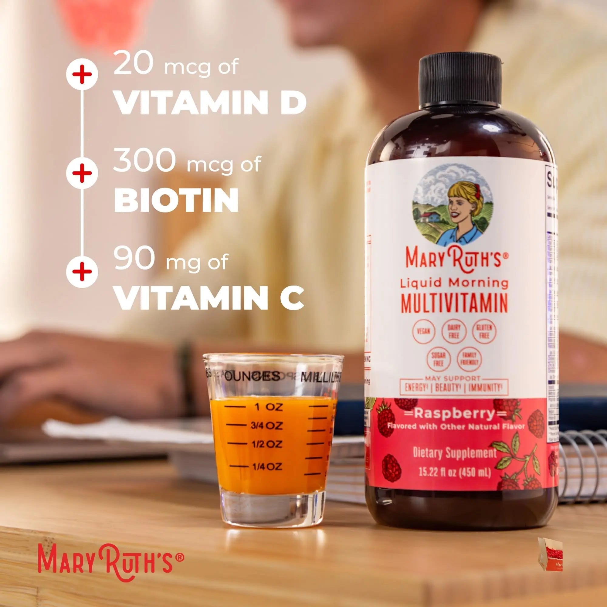 MARYRUTH'S Multivitamin for Women, Men & Kids | Liquid Morning Multivitamin | Vitamin A C D E B6 B12 Biotin Zinc - TrustMedUSA