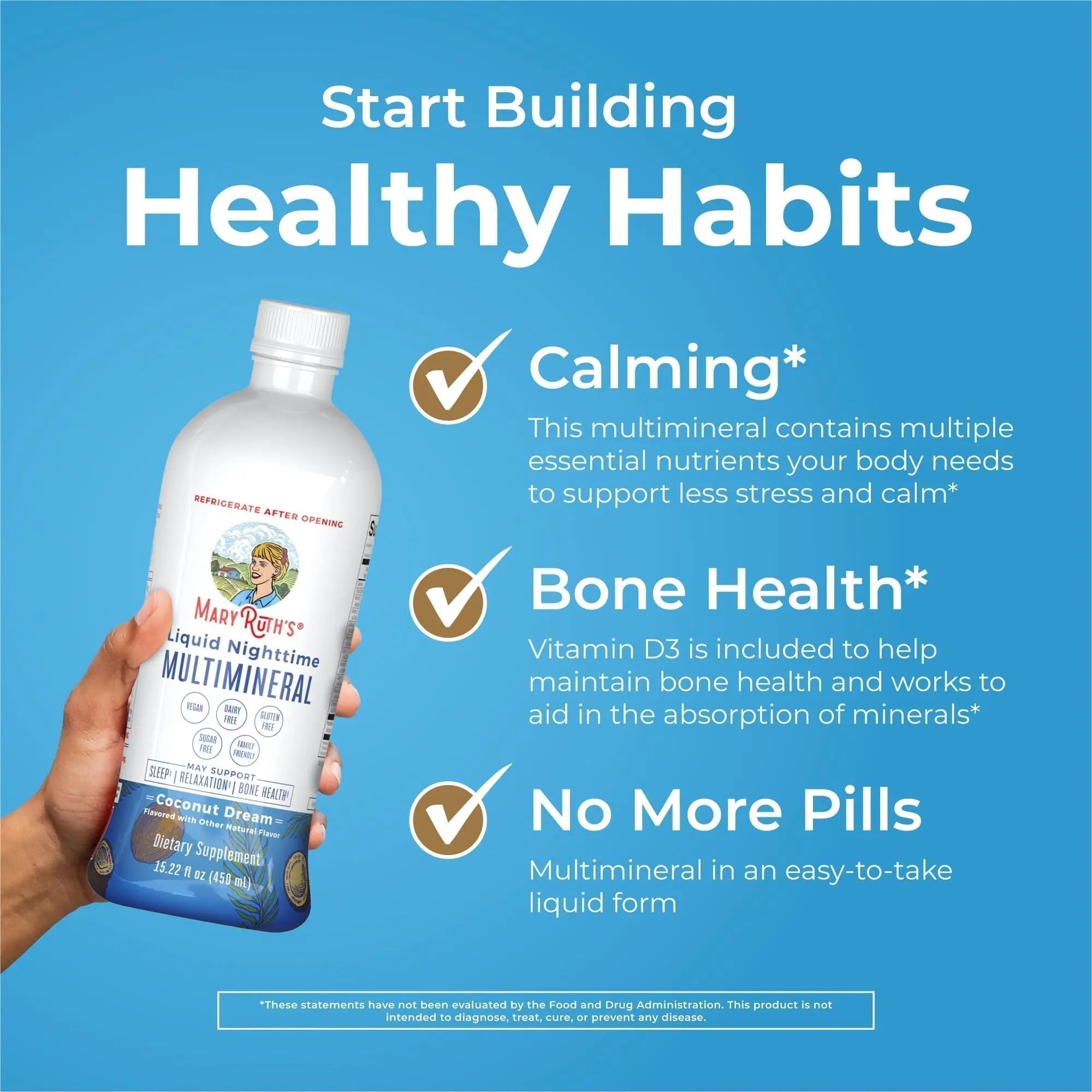 MaryRuth's Multivitamin Gummies for Women (Strawberry) & Liquid Nighttime Multimineral (Coconut, 15.22oz) | Clean Label Project Verified - TrustMedUSA