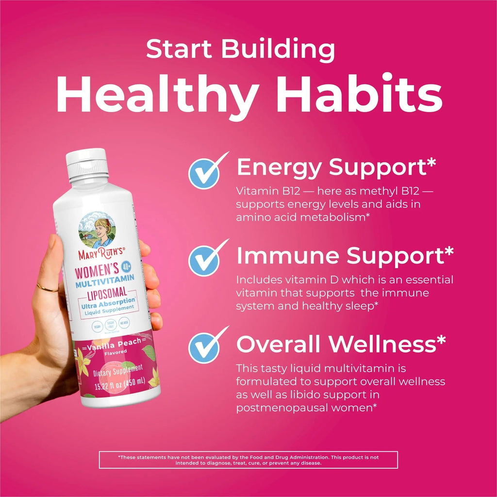 MaryRuth’s Multivitamin Liposomal for Women 40+ | Womens Multivitamin Liposomal | Immune Support Supplement | Menopause Supplement | Methylated Multivitamin | Vegan | Sugar Free | Non-GMO |15.22 Fl Oz - TrustMedUSA