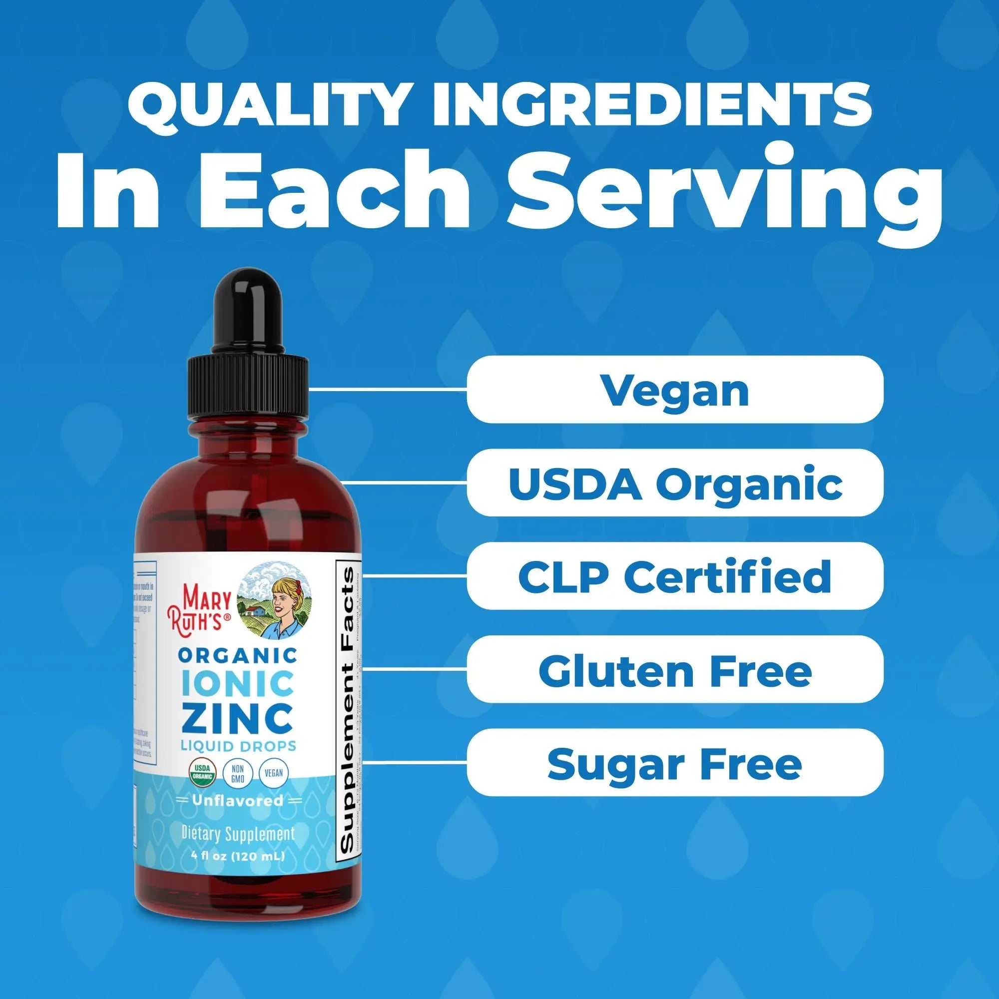 MaryRuth's Organic Liquid Zinc Supplement for Kids & Adults | Immune Support | Skin Health | Antioxidant | Cellular Metabolism | Zinc Sulfate - TrustMedUSA