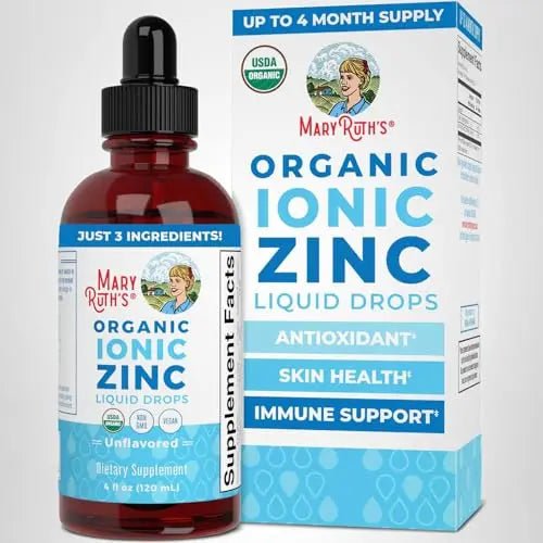 MaryRuth's Organic Liquid Zinc Supplement for Kids & Adults | Immune Support | Skin Health | Antioxidant | Cellular Metabolism | Zinc Sulfate - TrustMedUSA