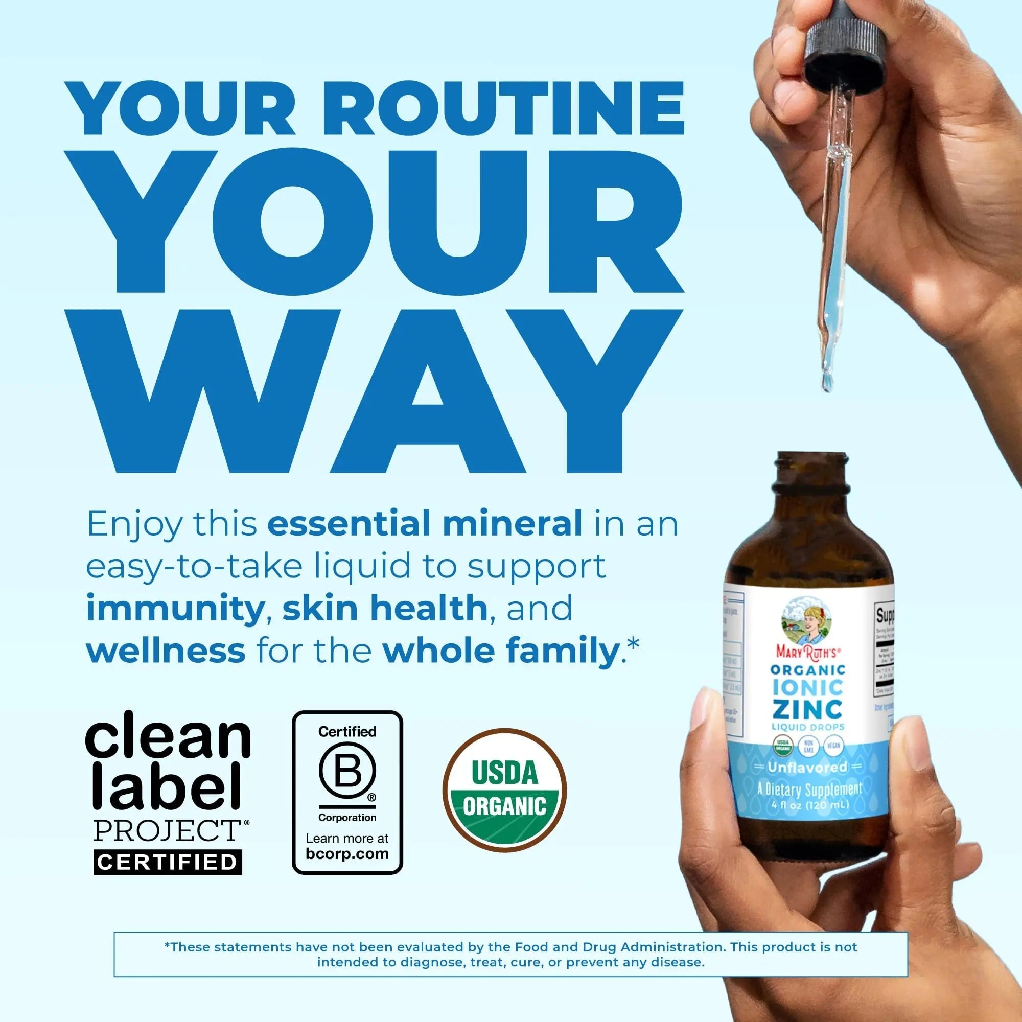 MaryRuth's Organic Liquid Zinc Supplement for Kids & Adults | Immune Support | Skin Health | Antioxidant | Cellular Metabolism | Zinc Sulfate - TrustMedUSA