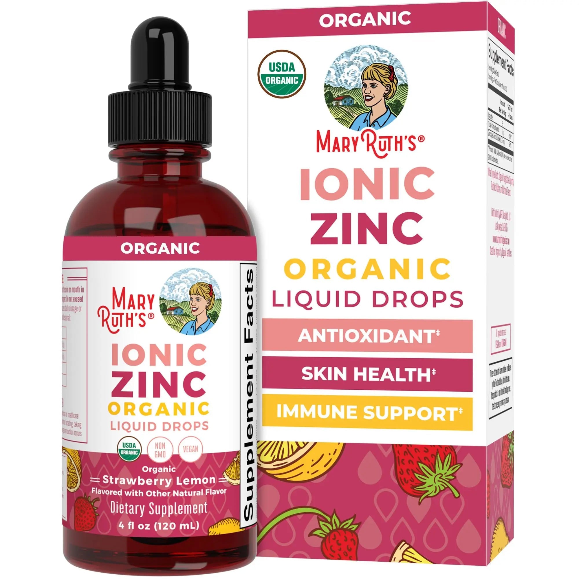 MaryRuth's Organic Liquid Zinc Supplement for Kids & Adults | Immune Support | Skin Health | Antioxidant | Cellular Metabolism | Zinc Sulfate | Vegan | Non-GMO | Sugar Free | Gluten Free | 4 oz - TrustMedUSA