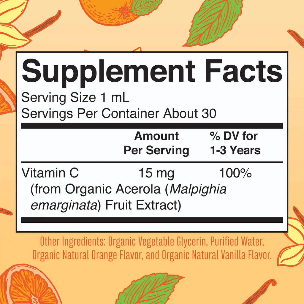 MARYRUTH'S Organic Toddler Vitamin C Drops for Immunity | Ages 1-3 Years | 15 mg Per Serving | Vitamin C for Immune Support & Overall Health | Vegan | Sugar Free - TrustMedUSA